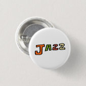 手描き文字"ジャズ" 缶バッジ (正面&裏面)