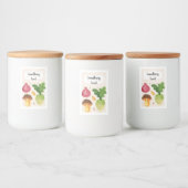 手描き新鮮野菜IV食品ラベル フードラベル (ボトル)