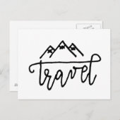 手描き旅行文字 ポストカード (正面/裏面)