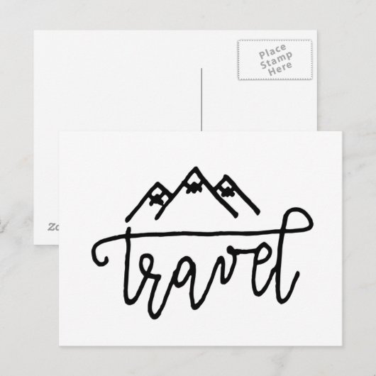 手描き旅行文字 ポストカード (正面/裏面)