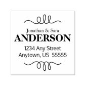 手描き旋回アクセント差出人住所 セルフインキングスタンプ (デザイン)