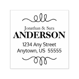 手描き旋回アクセント差出人住所 セルフインキングスタンプ