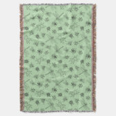 手描き昆虫模様ブランケット スローブランケット (正面縦)