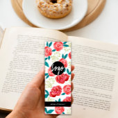 手描き明るい花ブックマーク スキニー名刺