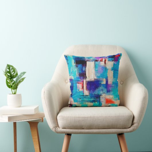 手描き明絵画るい印象の背景 クッション (椅子)