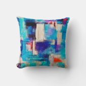 手描き明絵画るい印象の背景 クッション (正面)