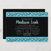 手描き星ユダヤ人ベビー命名招待状 招待状 (正面/裏面)