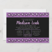 手描き星ユダヤ人ベビー命名招待状 招待状 (正面)