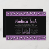 手描き星ユダヤ人ベビー命名招待状 招待状 (正面/裏面)