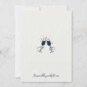 手描き曲率お洒落結婚式招待状 招待状 (裏面)