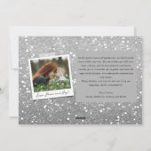 手描き書道が星写真で喜びをブラシ シーズンカード (裏面)