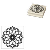 手描き曼荼羅の花開き オリジナルグッズ作成 ラバースタンプ (押印)