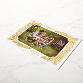 手描き松枠 箔シーズンカード (回転した状態)