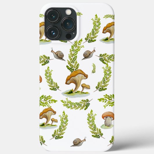 手描き林茸の水彩模様 Case-Mate iPhoneケース (裏面)