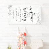 手描き枝の結婚歓迎バナー 横断幕 (インサイチュ)