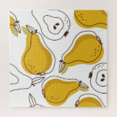 手描き梨の装飾壁紙 ジグソーパズル (横)