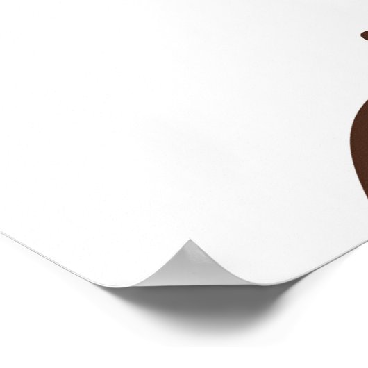 手描き梨の装飾壁紙 ポスター (角)