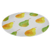 手描き梨、水彩食品写真 カッティングボード (角)