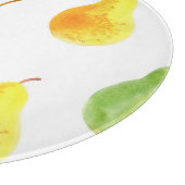 手描き梨、水彩食品写真 カッティングボード (角)