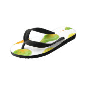 手描き梨、水彩食品写真 キッズビーチサンダル (アングル)