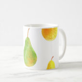 手描き梨、水彩食品写真 コーヒーマグカップ (正面右)