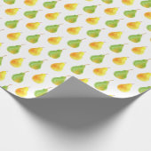 手描き梨、水彩食品写真 ラッピングペーパー (角)