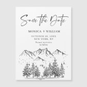 手描き森林日付の磁気カードを保存 (正面)