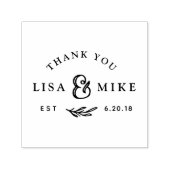 手描き植物学結婚式の引き出物ありがとう セルフインキングスタンプ (デザイン)