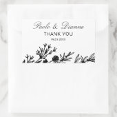 手描き植物学葉用 長方形シール (バッグ)