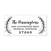 手描き植物葉の枝 セルフインキングスタンプ (デザイン)