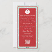 手描き歓喜の書道の紅葉フォトビジネス シーズンカード (裏面)