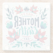 手描き母地球の日デザイン-23184 ガラスコースター (裏面)