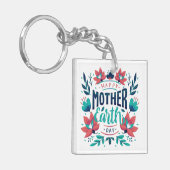 手描き母地球の日デザイン-23184 キーホルダー (正面左)