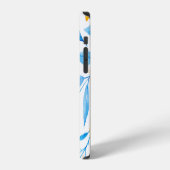 手描き水の色レモンのパターン iPhoneケース (左側面)