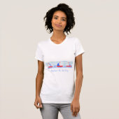 手描き水彩の帆船 帆走中 Tシャツ (正面フル)
