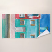 手描き水彩イタリア風景 バスタオル (バスタオル)