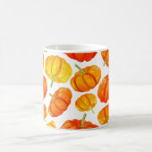 手描き水彩オレンジの継ぎ目のない模様  コーヒーマグカップ (中央)