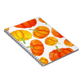 手描き水彩オレンジの継ぎ目のない模様 ノートブック (右側)