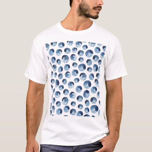 手描き水彩シームレス壁紙 Tシャツ (正面)