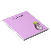 手描き水彩ナス明るい紫 ノートパッド (アングル)