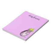 手描き水彩ナス明るい紫 ノートパッド (回転)