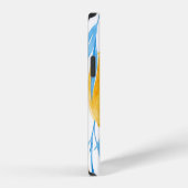 手描き水彩レモンパターン iPhoneケース (右側面)