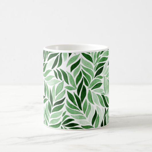 手描き水彩抽象芸術継ぎ目パターン コーヒーマグカップ (中央)