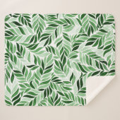 手描き水彩抽象芸術継ぎ目パターン シェルパブランケット (正面(横))