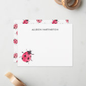 手描き水彩水虫お洒落虫 ノートカード (正面/裏面インサイチュ)