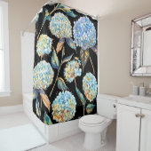 手描き水彩無地白地  シャワーカーテン (インサイチュ)