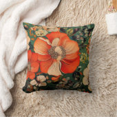 手描き水彩継ぎ目無しフローラルパターン クッション (ブランケット)