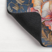 手描き水彩継ぎ目無しフローラルパターン マウスパッド (コーナー)