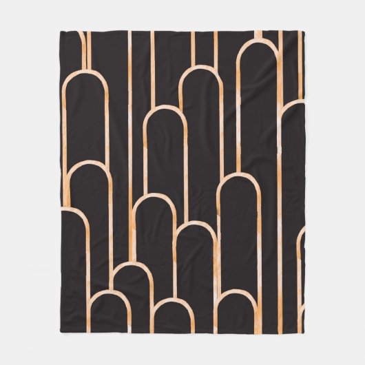 手描き水彩継ぎ目無し模様、幾何学模様 フリースブランケット (正面)