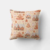 手描き水彩継ぎ目無し銀杏 クッション (裏面)